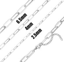 Load image into Gallery viewer, Classic Paperclip Silver Chain