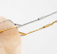 Load image into Gallery viewer, 18K Gold PVD Stainless Steel Satellite Bar Chain Bracelet