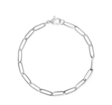 Load image into Gallery viewer, Classic Paperclip Silver Bracelet