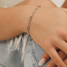 Load image into Gallery viewer, Classic Paperclip Silver Bracelet