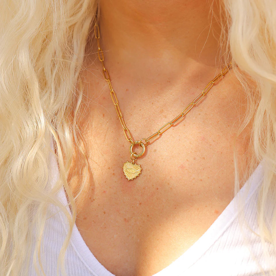 Gold Charm Keeper Necklace