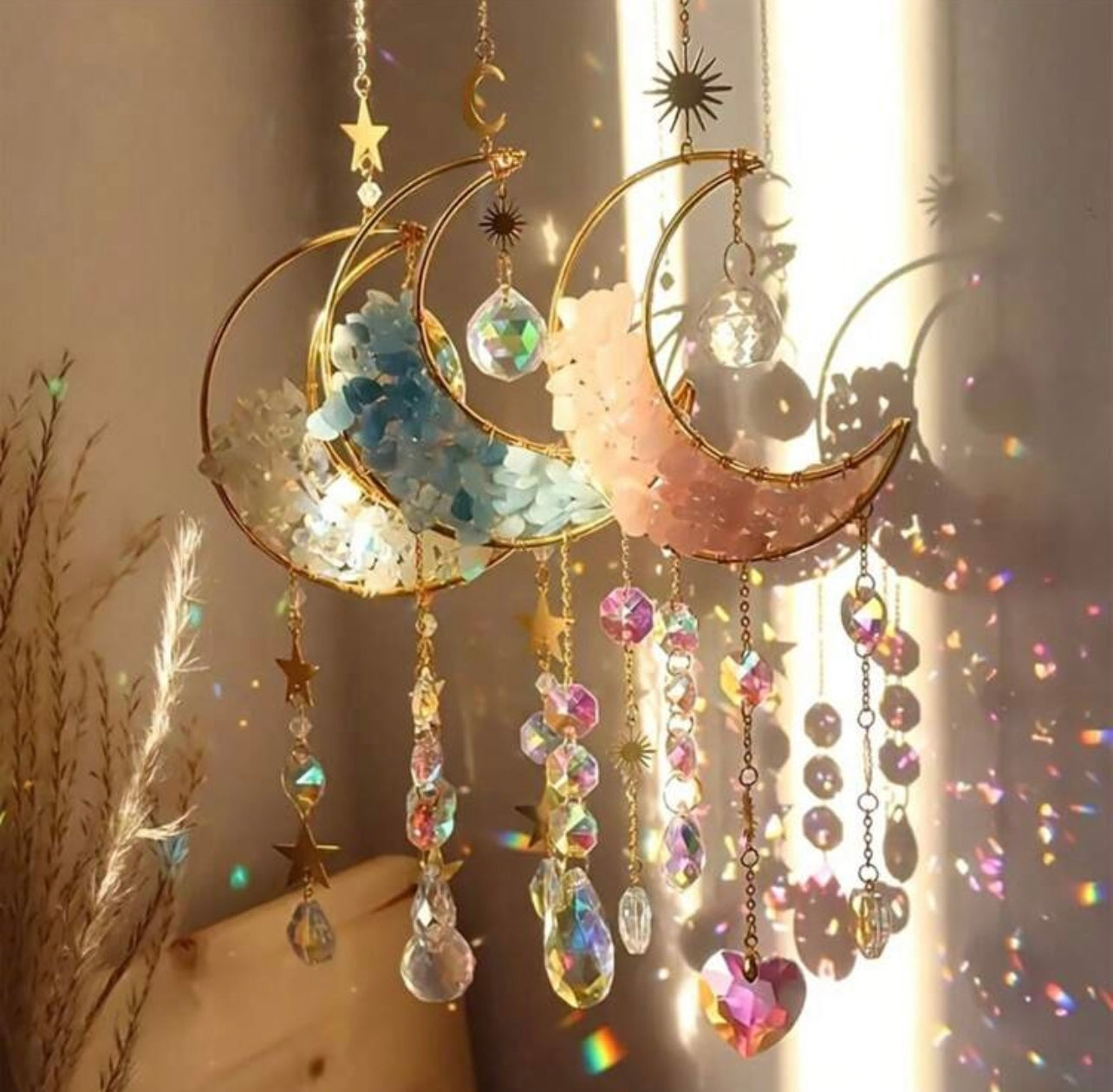 Big Crystal Moon Suncatchers