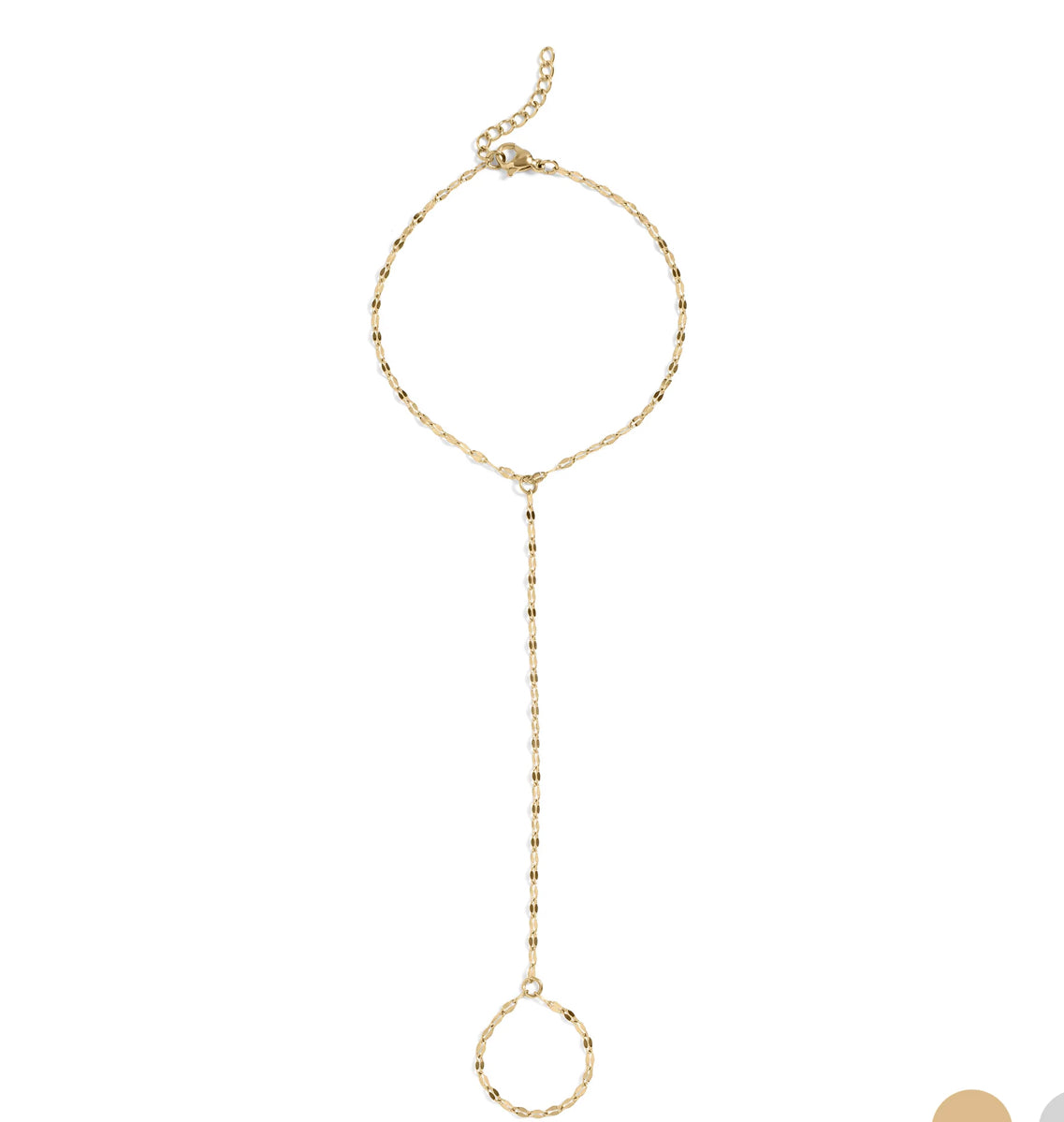 18K Gold PVD Stainless Steel Lip Hand Chain